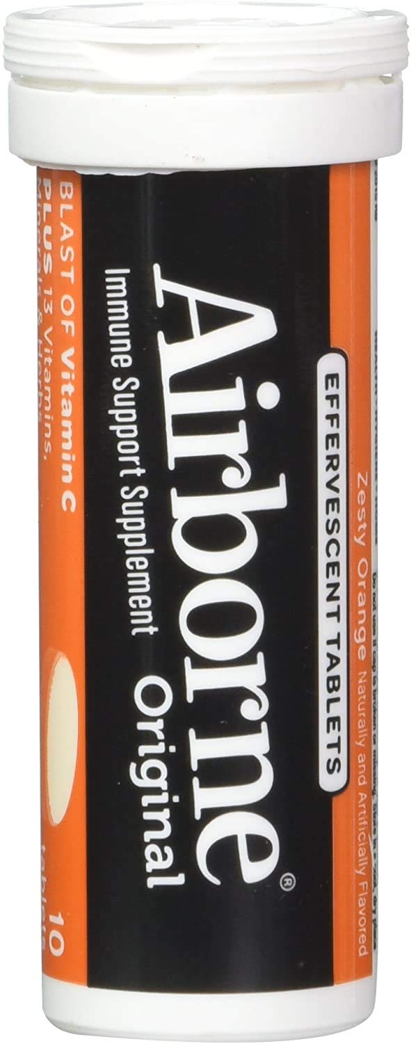 Airborne Zesty Orange Effervescent Tablets - Vitamin C 1000mg Immune Support (Pack of 3) - görsel 9