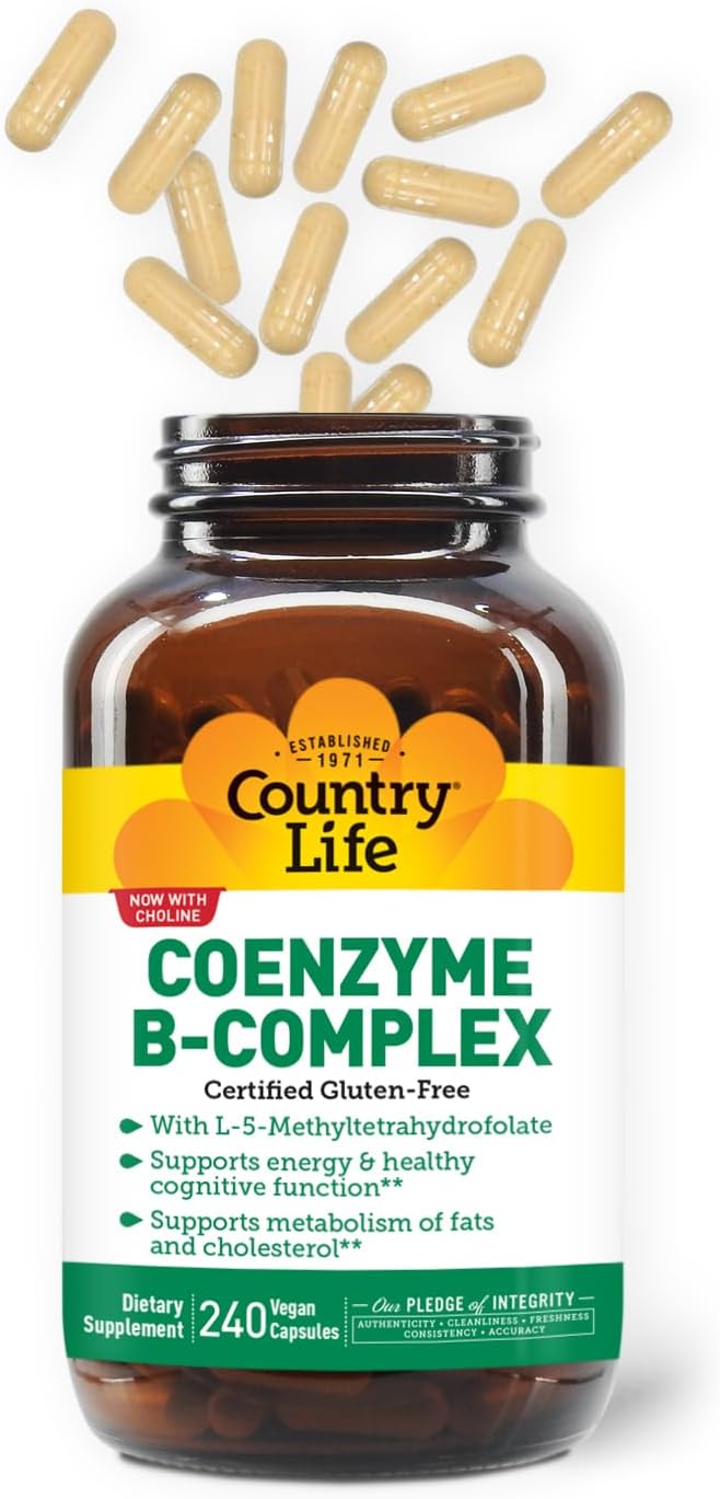 Country Life Coenzyme B-Complex with Methylfolate and B12, 240 Capsules - görsel 8