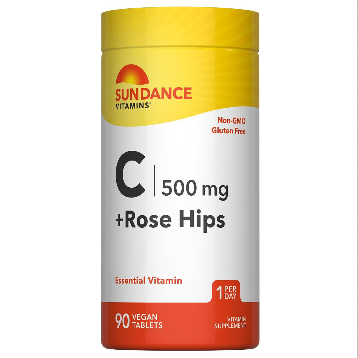 Sundance Vitamin C with Rose Hips | 500mg | 90 Vegetarian Tablets - görsel 1