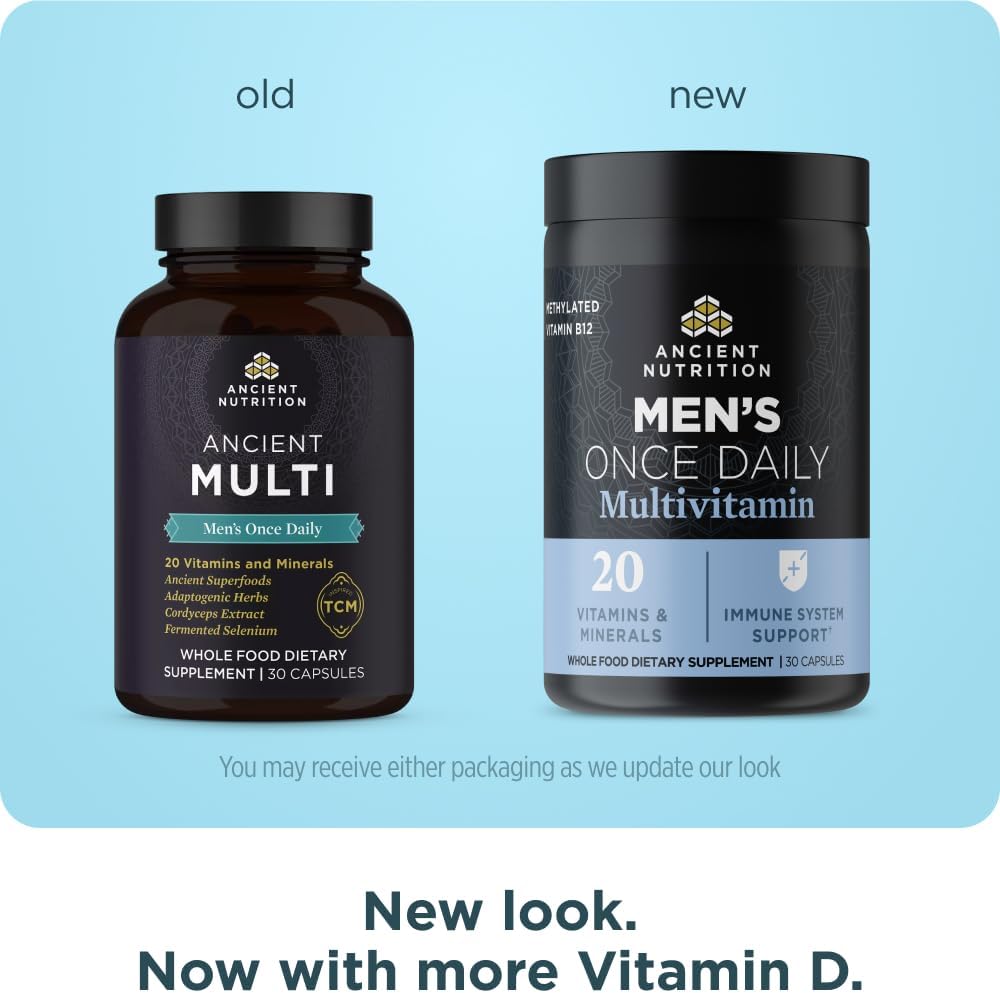 Ancient Nutrition Men's 1-Day Multivitamin, 30 Tablets - görsel 2