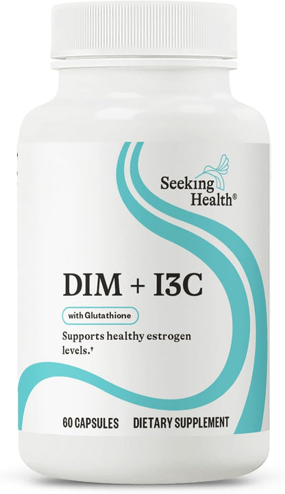 Seeking Health DIM & I3C – Supports Normal Oestrogen Metabolism and Liver Function – 400 mg, 60 Capsules