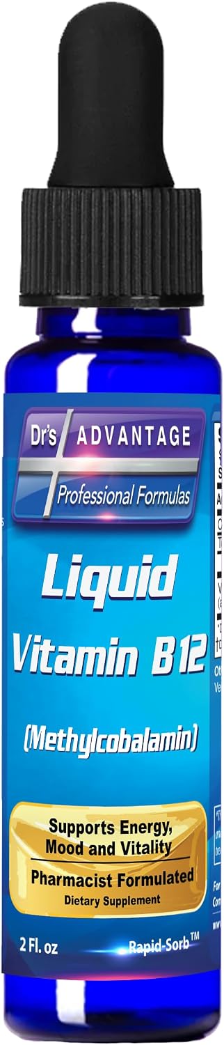 Dr's Advantage Liquid Vitamin B12, 59 ml (3000 mcg) – Sublingual Methylcobalamin Drops for Energy and Metabolism support