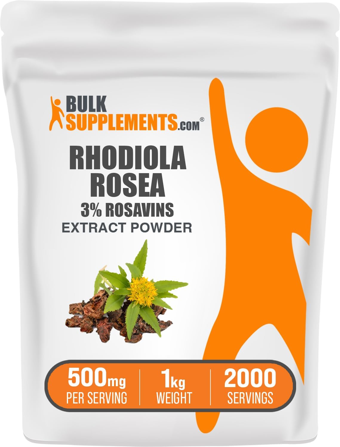 BulkSupplements Rhodiola Rosea Extract (3% Rosavin) - 500mg per Serving, 500g - görsel 7