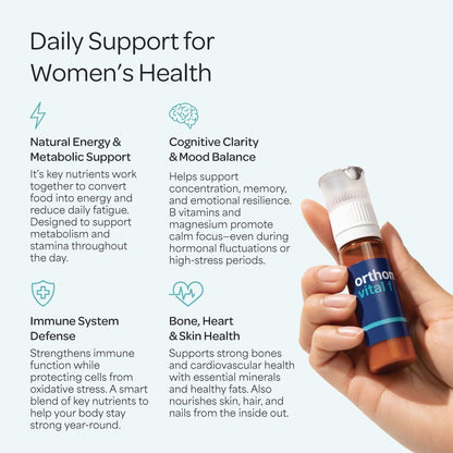 Orthomol Vital F – Daily Multivitamin for Women, 30-Day Supply (Liquid + Capsules)