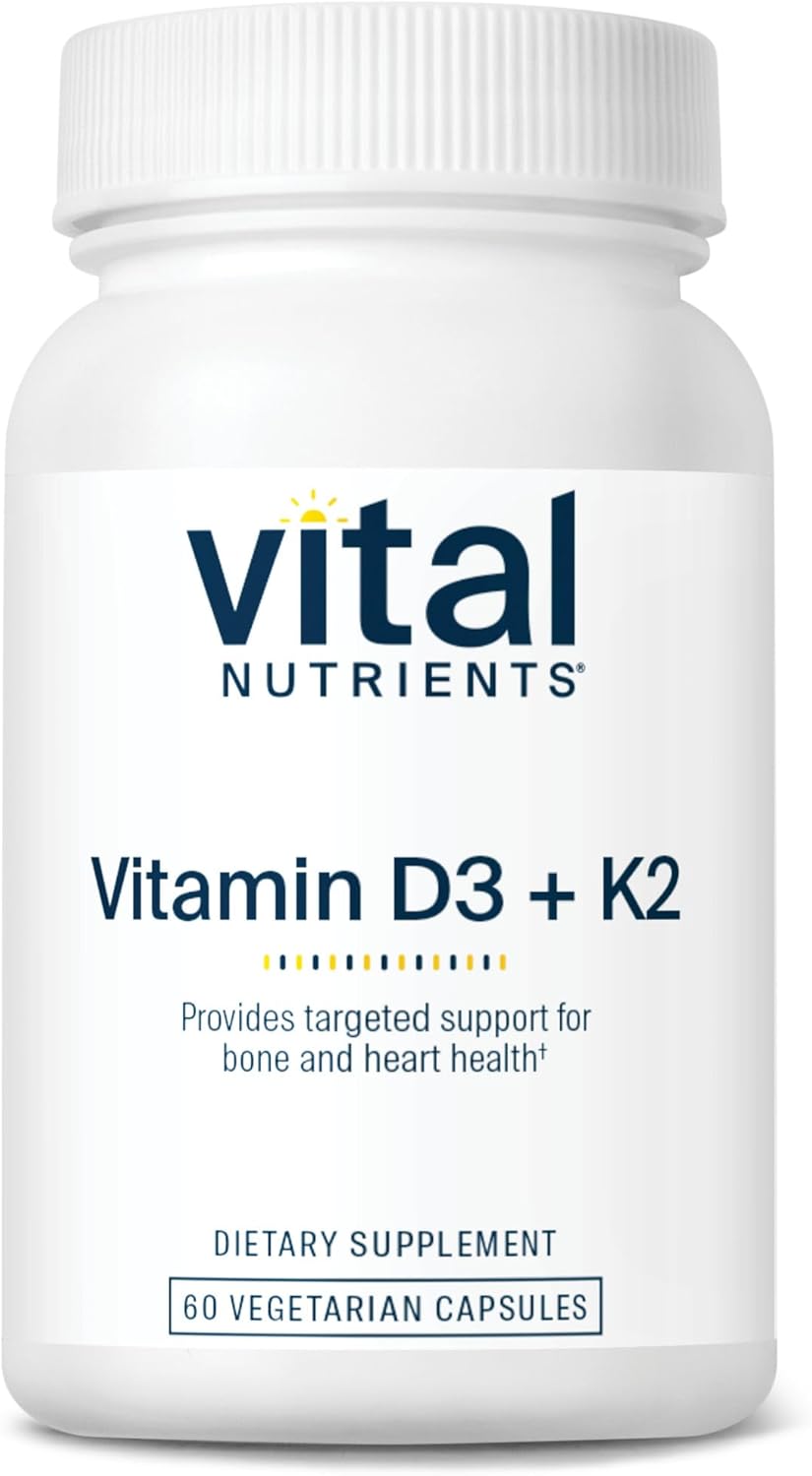 Vital Nutrients Vitamin D3 + K2 – 2000 IU – 60 Capsules - görsel 1
