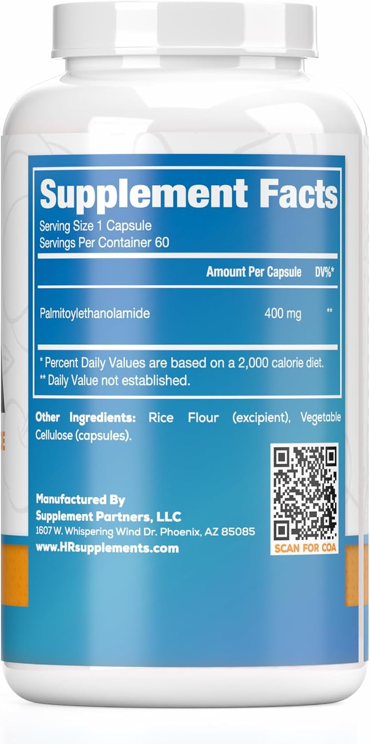 Harvest Naturals Palmitoylethanolamide (PEA) 400mg Capsules - 60 Capsules - görsel 2
