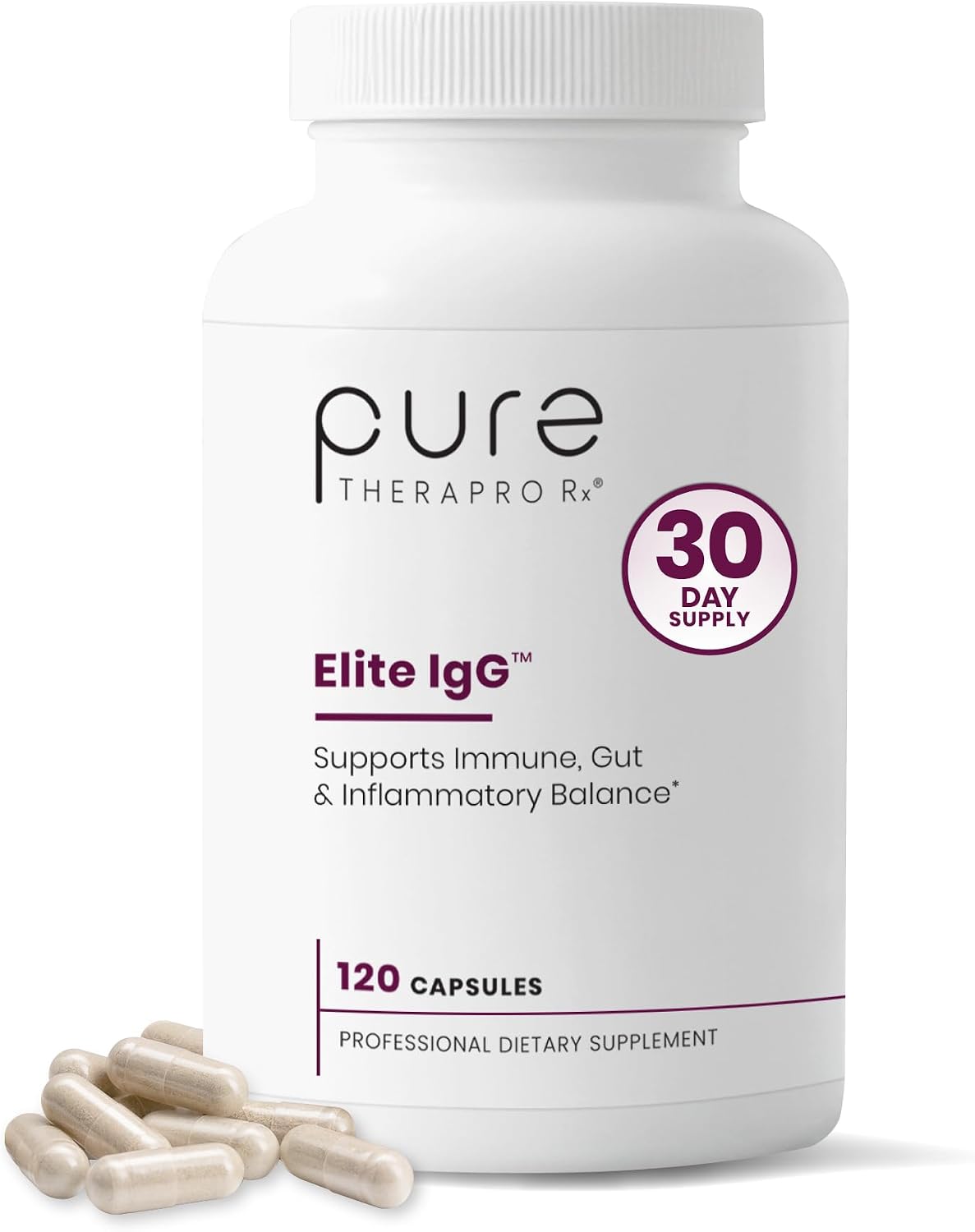 Pure Therapro Rx Elite IgG Immunoglobulin Supplement – Gut Health & Immune Support, 120 Capsules - görsel 1