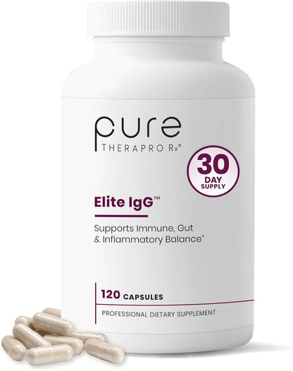 Pure Therapro Rx Elite IgG Immunoglobulin Supplement – Gut Health & Immune Support, 120 Capsules