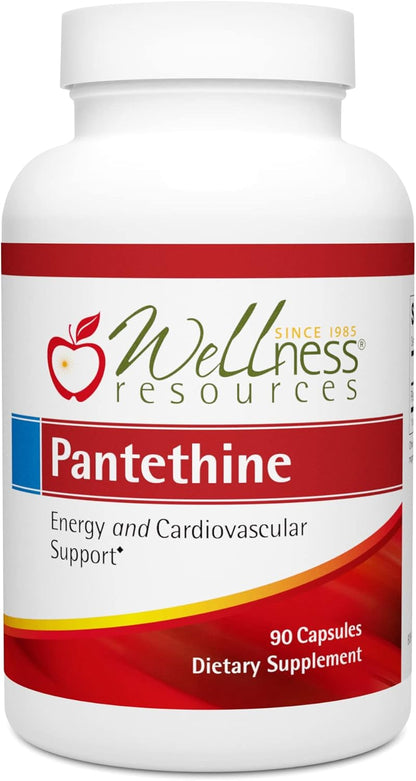 Wellness Resources Pantethine – Active Vitamin B5. Vegan (300mg Per Capsule, 90 Capsules)