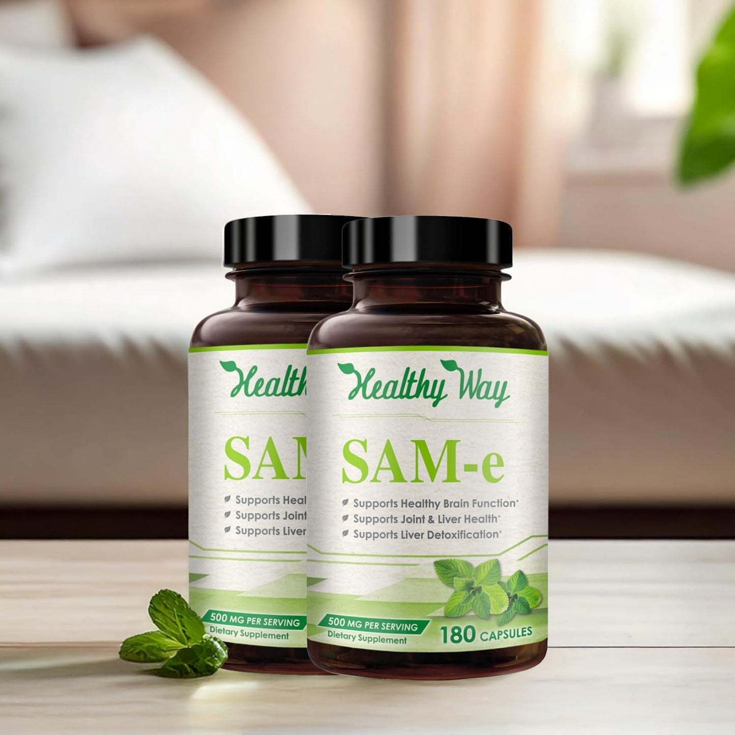 HealthyWayRx 500mg SAM-e Supplement - S-Adenosyl-L-Methionine Capsules for Brain, Liver & Mood Wellness (360 Servings) - görsel 7