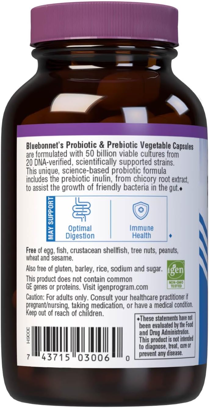 Bluebonnet Nutrition Advanced Choice Single Daily Probiotic - 50 Billion CFU, 30 Capsules - görsel 4