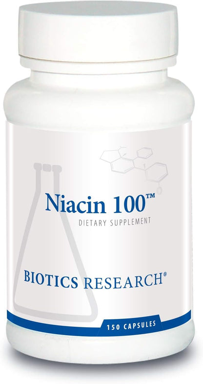 Biotics Research Niacin 100 – 100 mg Vitamin B3 (Niacin) – 150 Capsules