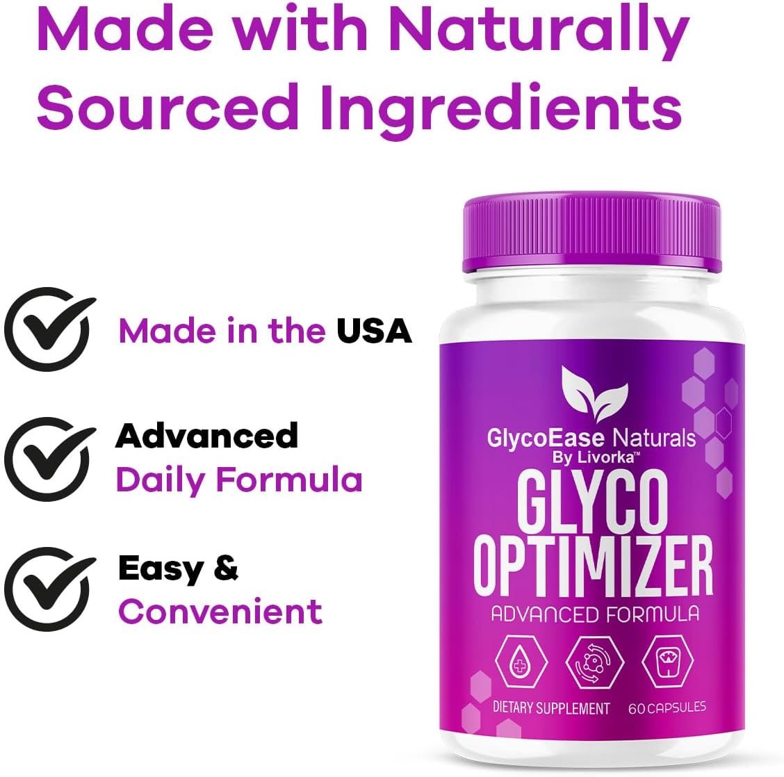 GlycoEase Glyco Optimiser - Dietary Supplement, 60 Capsules - görsel 5
