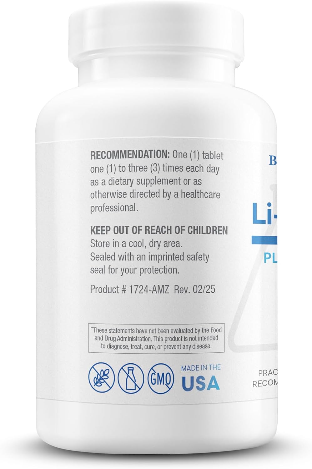 BIOTICS RESEARCH Li Zyme Forte - Plant-Based Lithium Supplement for Brain Function, Memory and Mood Support (100 Tablets) - görsel 3