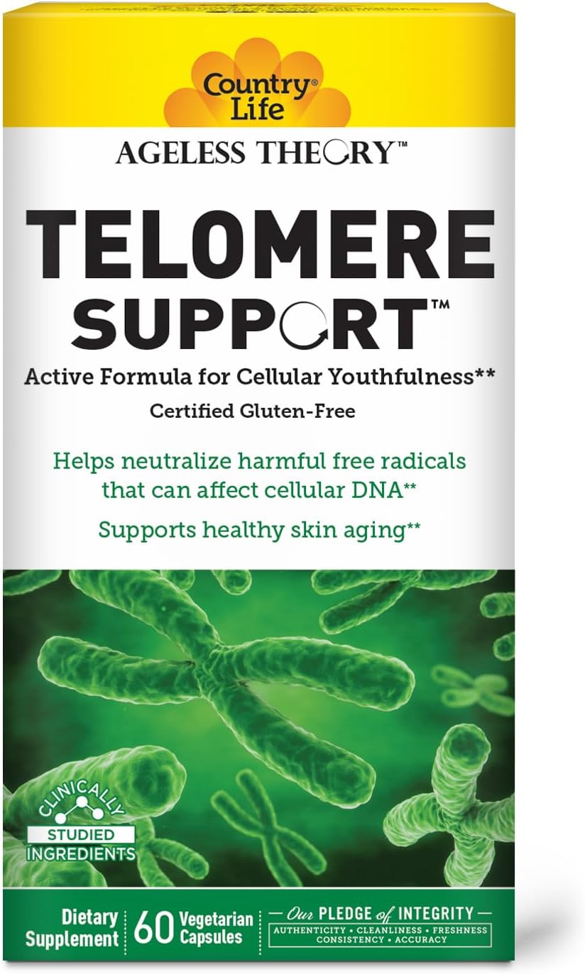 Country Life Ageless Theory Telomere Support – 60 Capsules – Vegan & Gluten-free Anti-Ageing Supplement - görsel 4