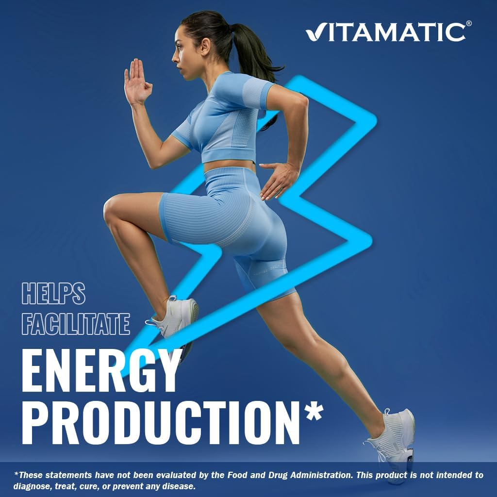 Vitamatic Vitamin B12 5000 mcg – 365 Fast Dissolve Tablets Berry Flavour – Supports Energy & Nervous System Health – Non-GMO, Gluten-Free - görsel 6