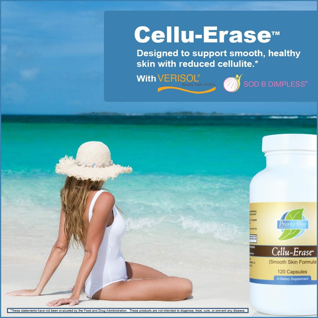 Priority One Vitamins Cellu-Erase – Smooth Skin Formula with Verisol Collagen Peptides (180 Capsules) - görsel 5