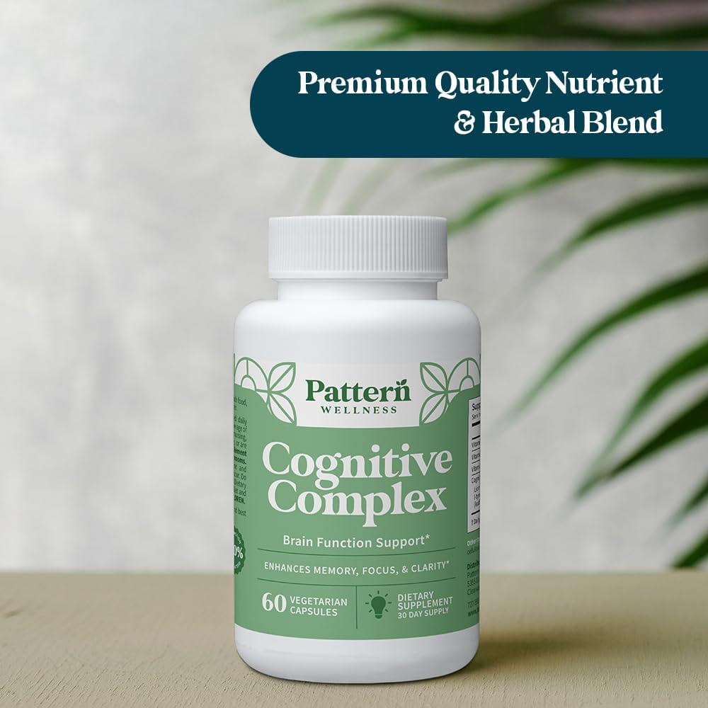 Pattern Wellness Cognitive Complex – Brain Health & Mental Clarity, Lion's Mane, Bacopa & B Vitamins, 60 Capsules - görsel 7