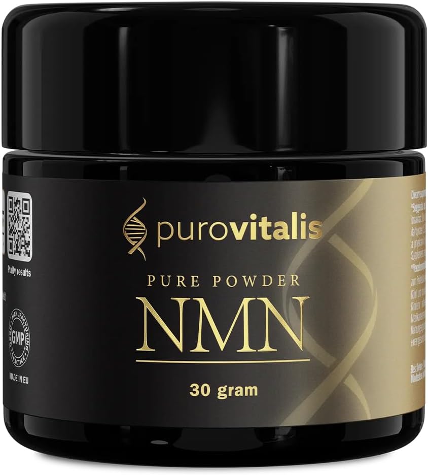 PUROVITALIS NMN Powder – 99% Pure Longevir Nicotinamide Mononucleotide, NAD+ Boost, 30g (2-Month Supply) - görsel 1
