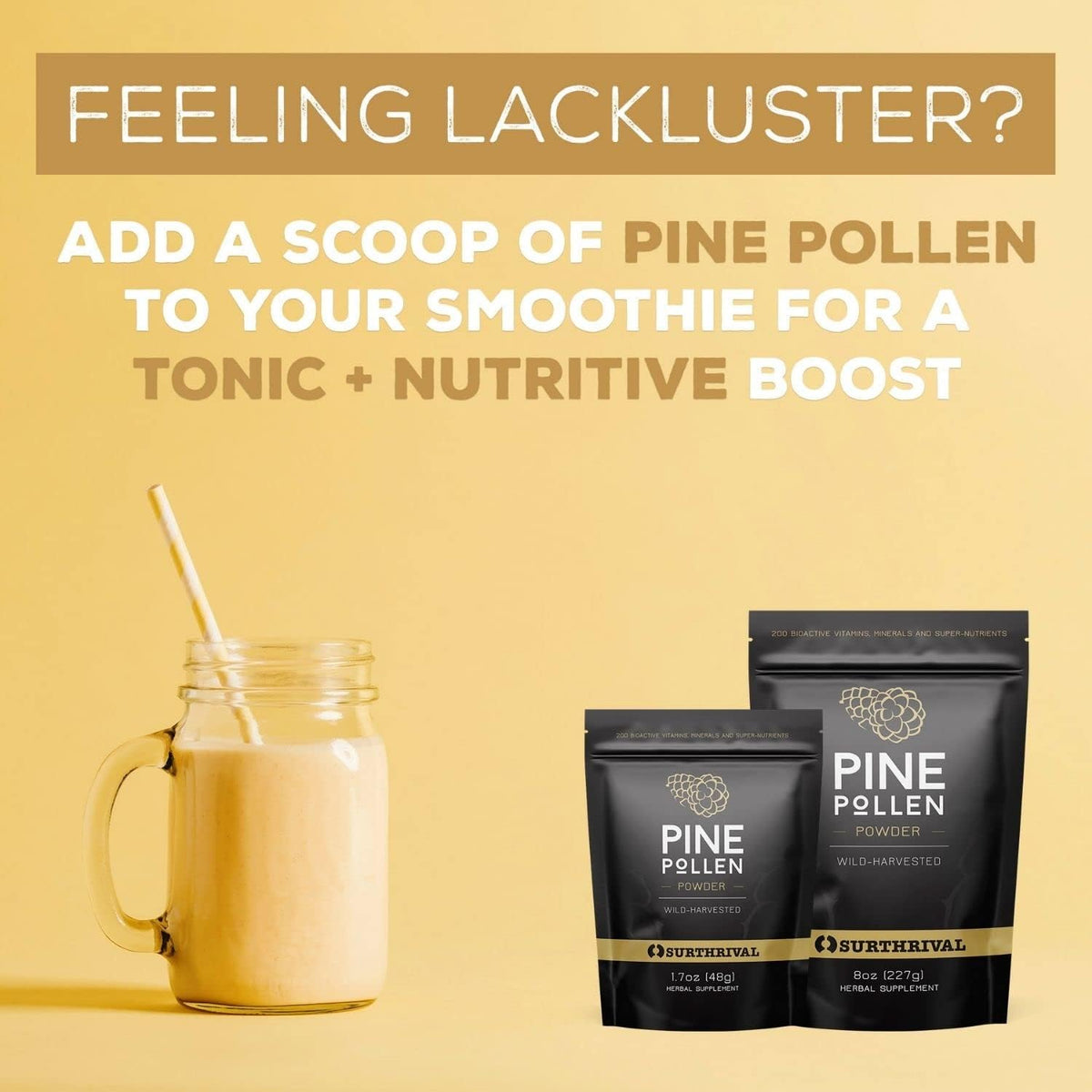 Surthrival Pine Pollen Powder (227g) - Wild Harvested - görsel 4