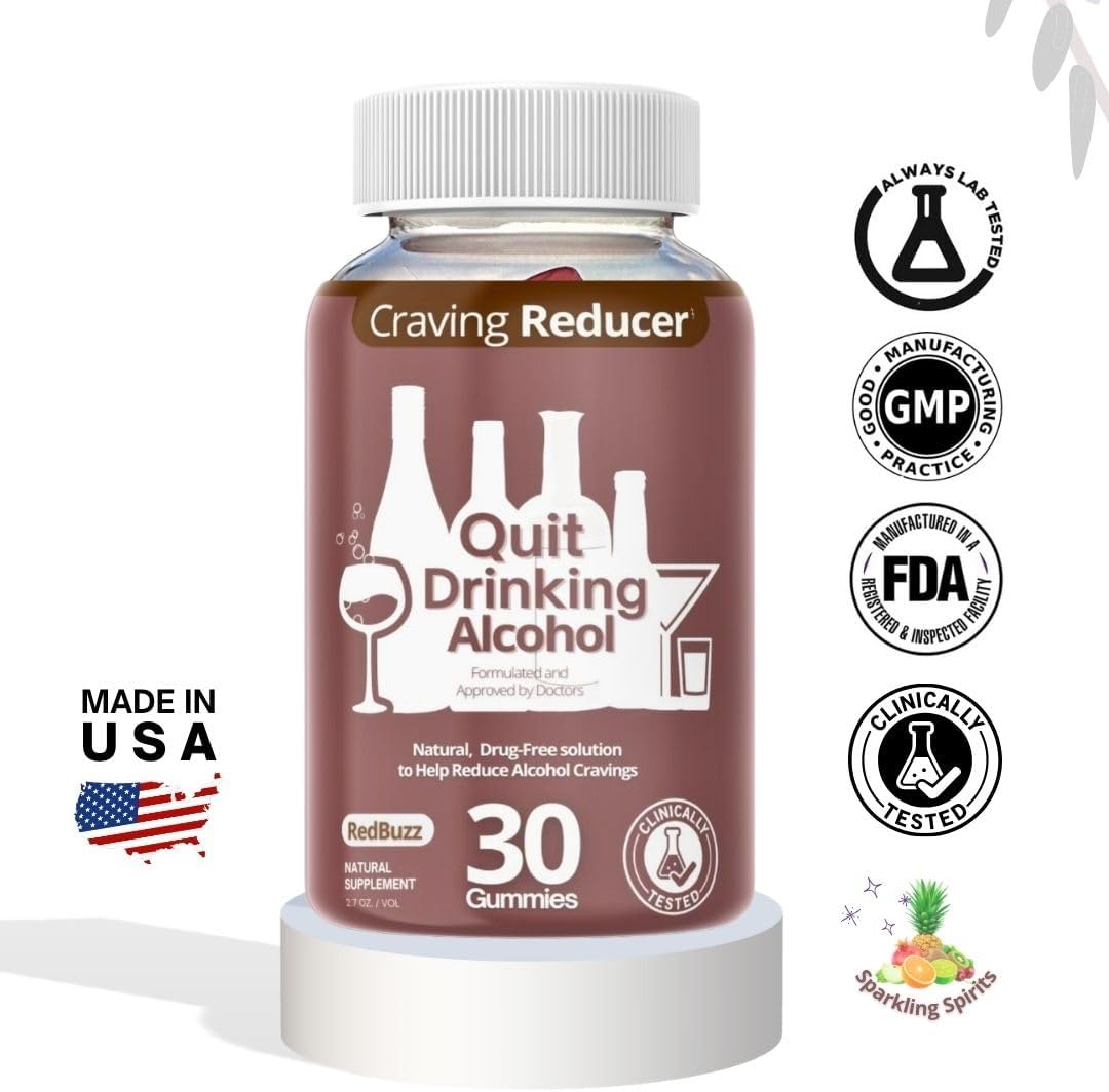Sober from Alcohol Multivitamin Gummy – Alcohol Craving Relief Supplement with Liver Support, 30-Day Supply - görsel 5