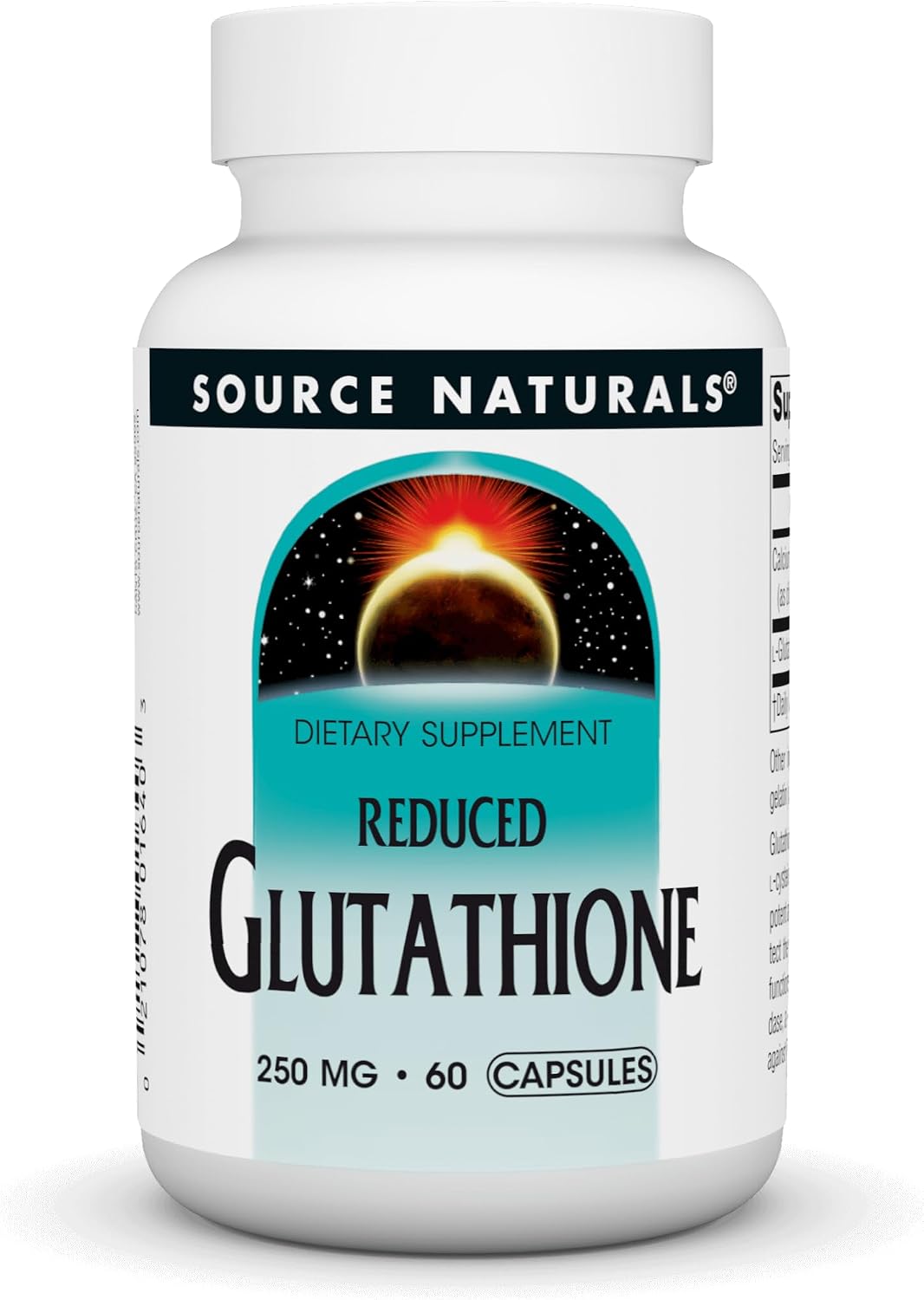 Source Naturals Glutathione, Food Supplement with Antioxidants, 250mg – 60 Capsules - görsel 1