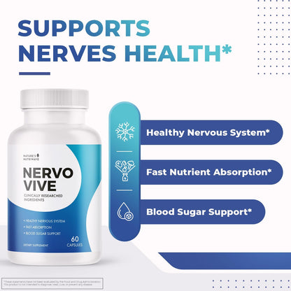 Nervovive – Botanical Capsules for Nerve Support, 60 Capsules (3-Month Supply)