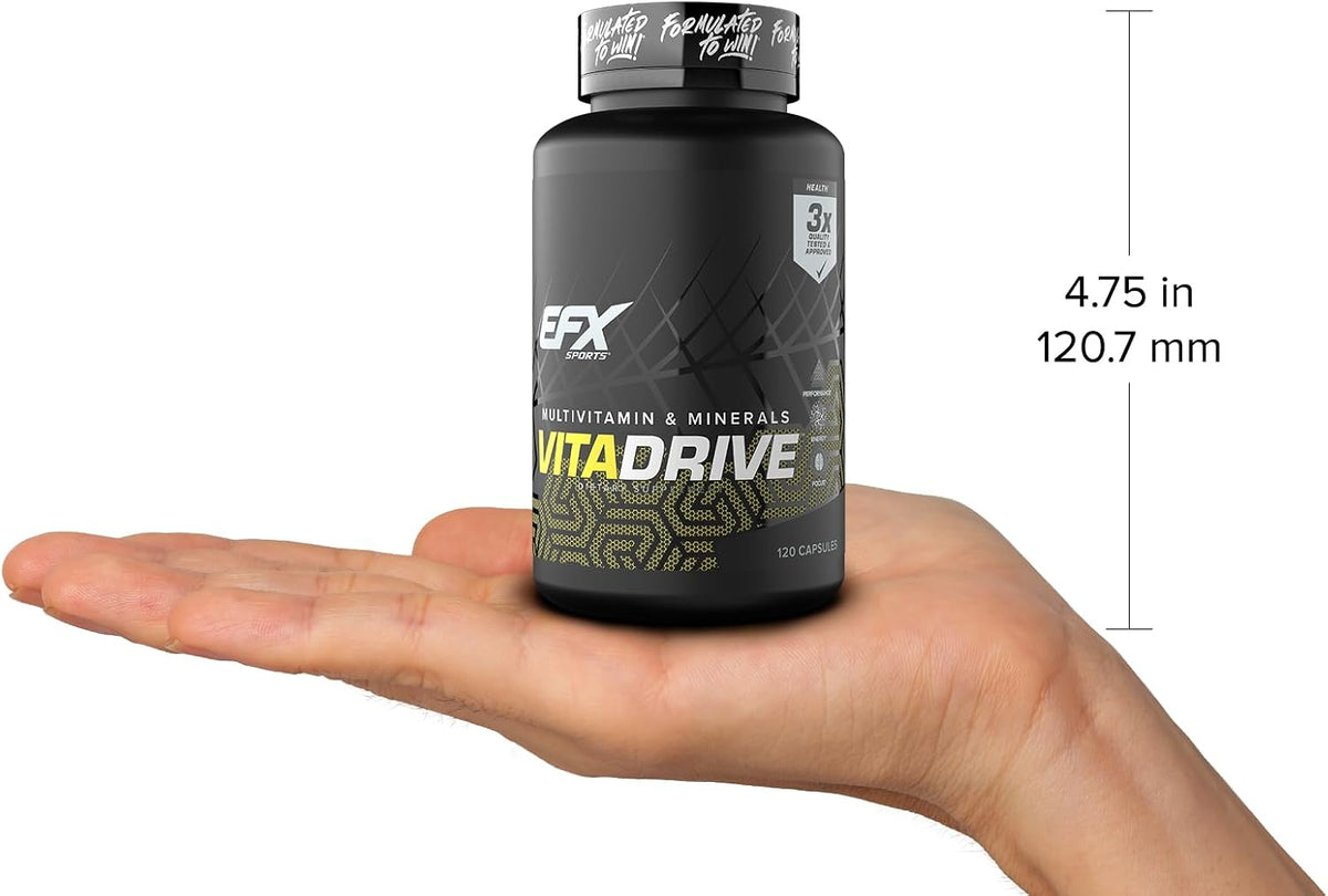 EFX Sports Vita Drive | Multivitamin for Athletes | 120 Capsules - görsel 9