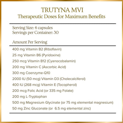 Trutyna MVI - Brain Health, Vestibular Support and Cognitive Function Supplement