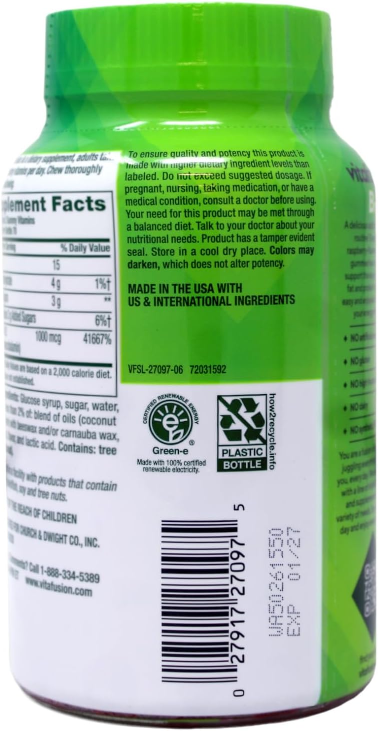 Vitafusion B-12 1000 mcg, 3-Pack (140 Count) - görsel 4