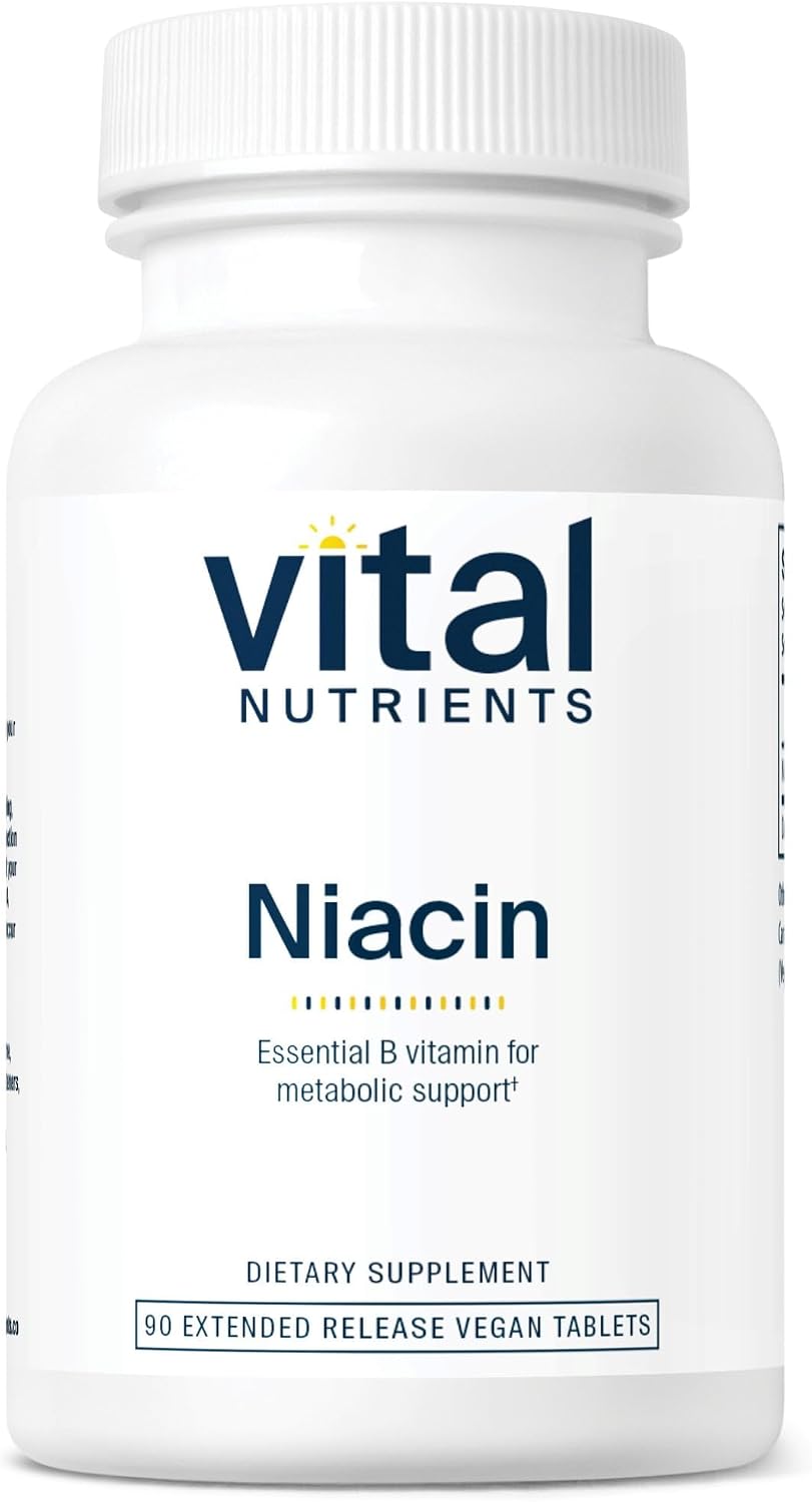 Vital Nutrients Niacin 500mg Timed-Release Supplement - 90 Tablets - görsel 1