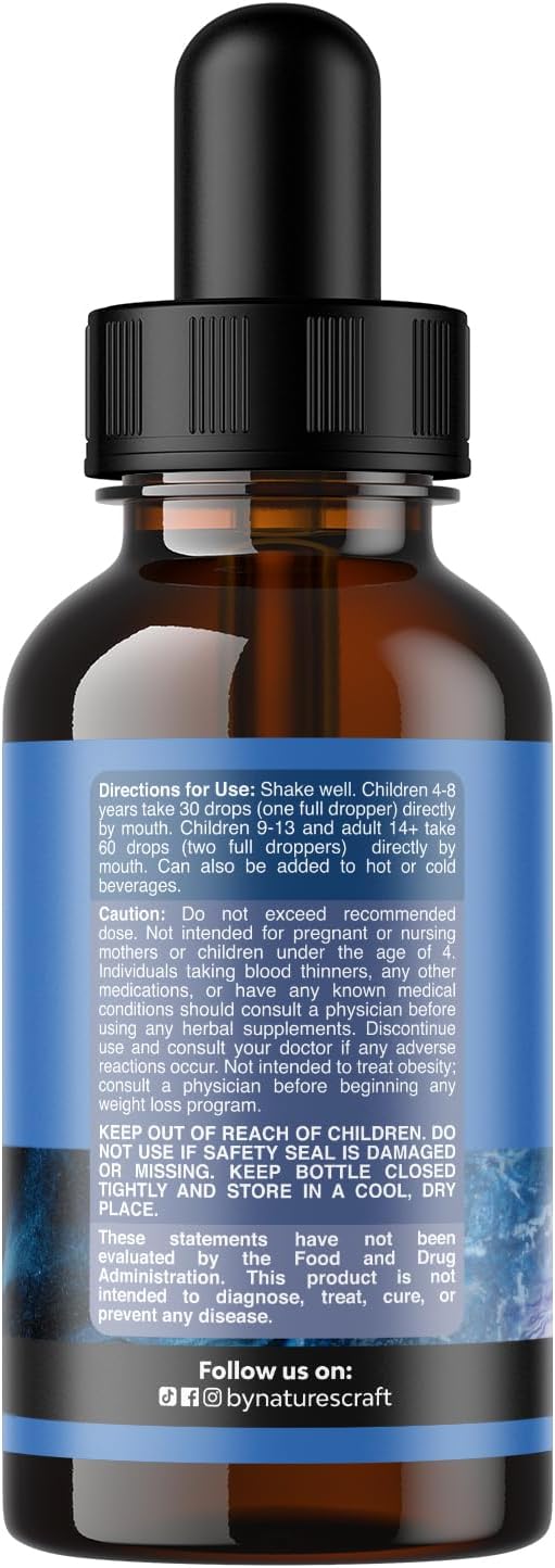 Natures Craft L-Theanine Liquid Drops - 200mg with Chamomile, 60 ml - görsel 9