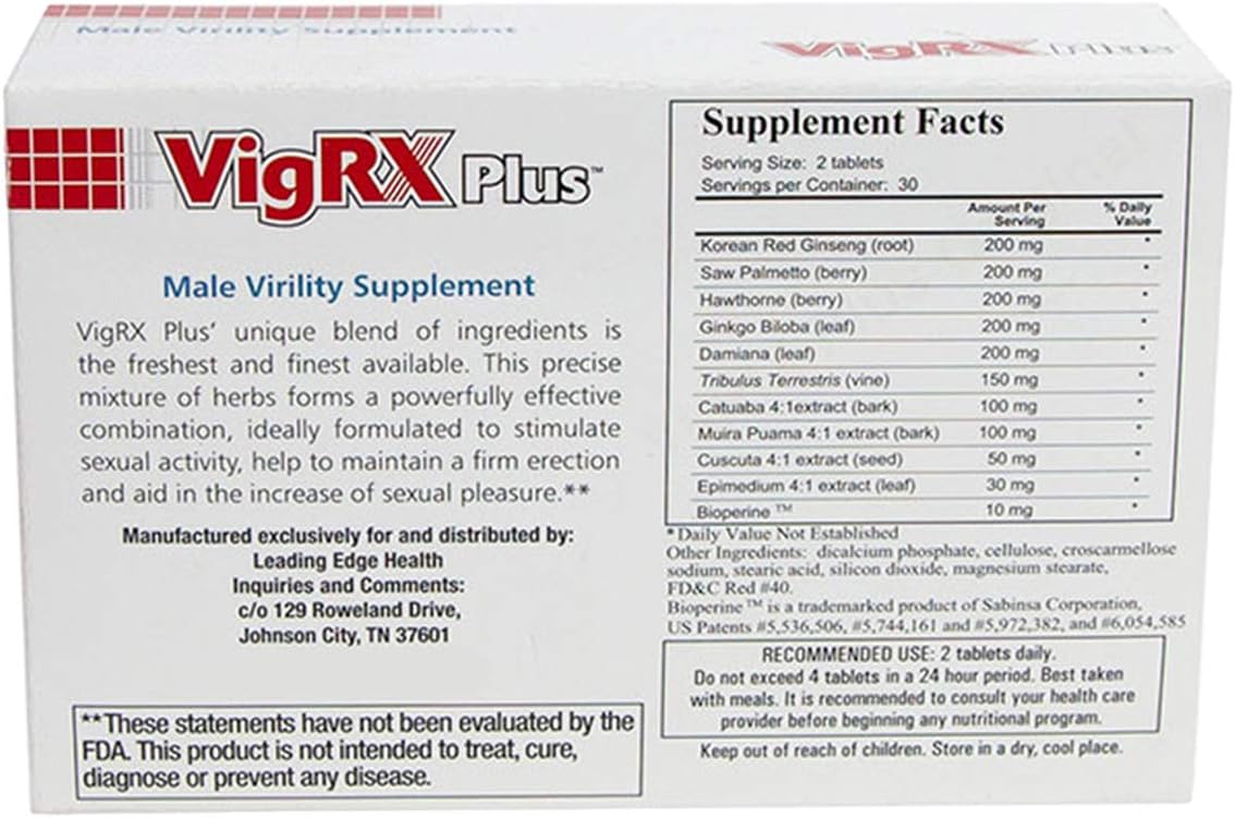 VigRX Plus Male Virility Herbal Dietary Supplement - 60 Tablets (3 Boxes) - görsel 2