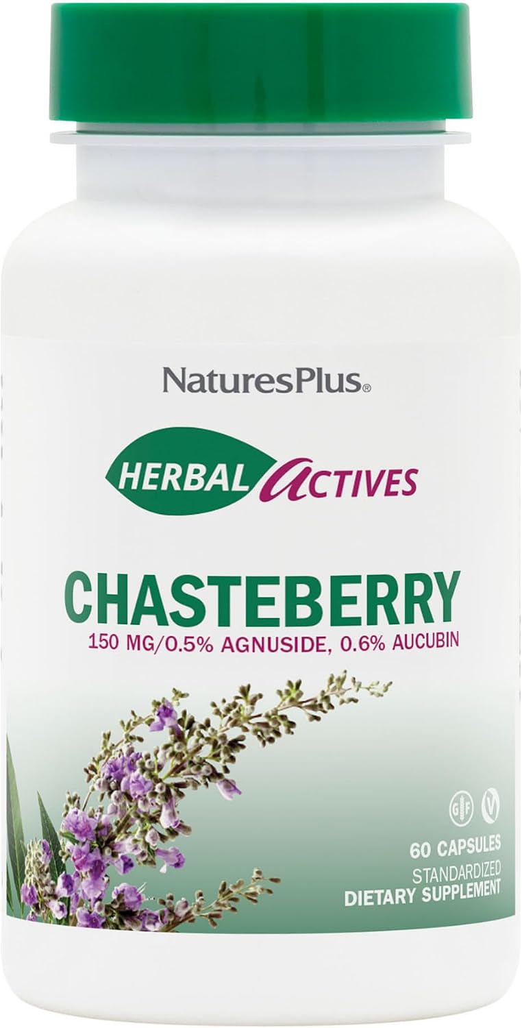 NaturesPlus Herbal Actives Chasteberry - 60 Capsules - görsel 1