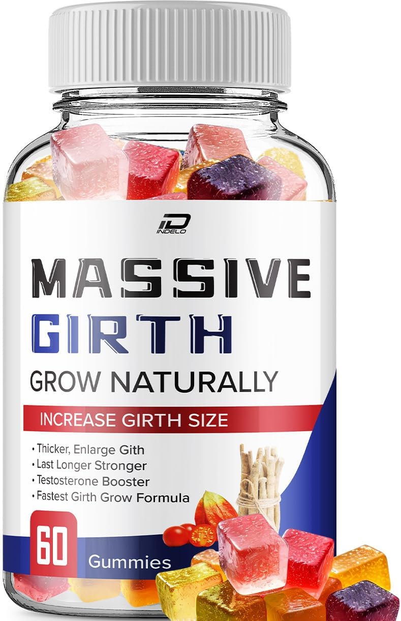 Massive Girth Hemp Gummies for Men – Advanced Formula (60 Gummies) - görsel 1