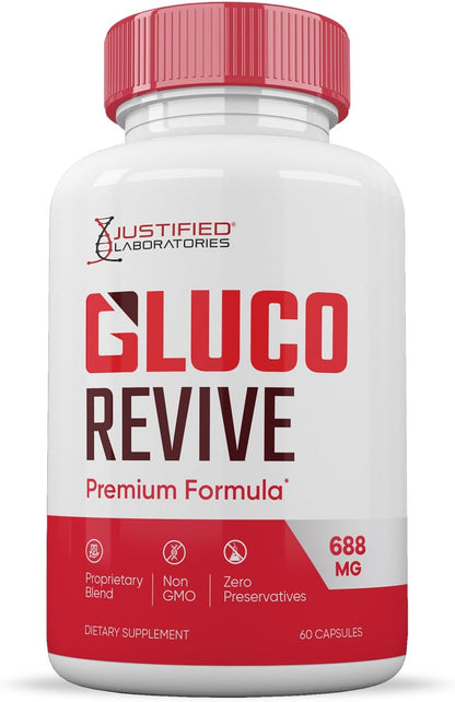 Gluco Revive Capsules 688mg Glyco Support Supplement - 60 Capsules