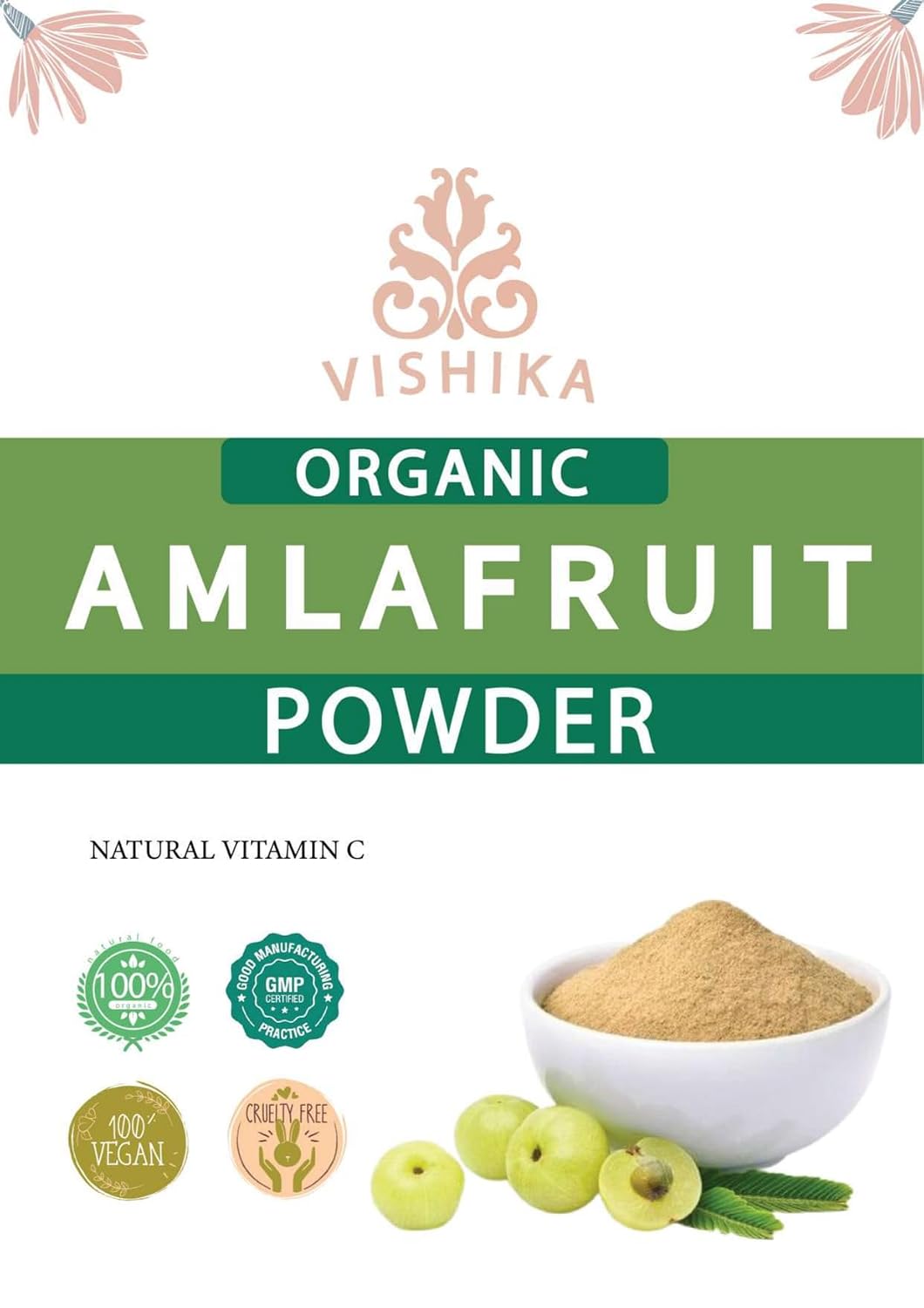 VISHIKA Organic Amla Powder – Vitamin C, Immune Support, Ayurvedic Superfood, 100g - görsel 3