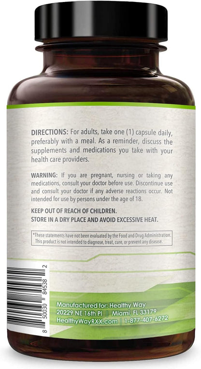HealthyWayRx 500mg SAM-e Supplement - S-Adenosyl-L-Methionine Capsules for Brain, Liver & Mood Wellness (360 Servings)