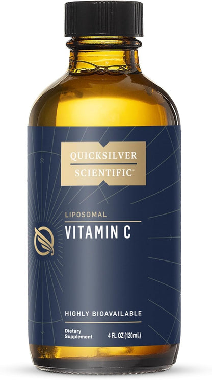 Quicksilver Scientific Liposomal Vitamin C 1000mg - Buffered Liquid Supplement with Liposomes for Superior Absorption - Vegan & Non-GMO (120 ml)