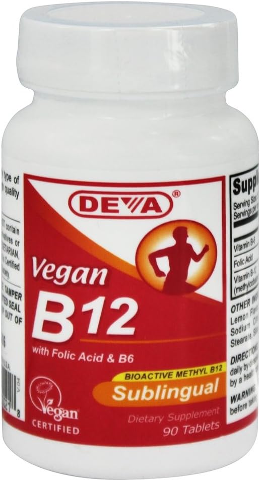 DEVA Vegan Vitamin B12 Sublingual 1000mcg - 90 Tablets - görsel 1
