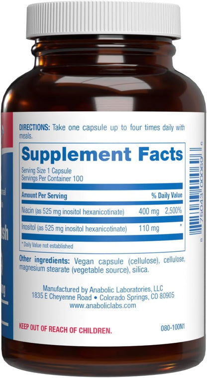 High Absorption Vitamin B3 Niacin (Flush Free) - Clinical Formula - 100 Servings