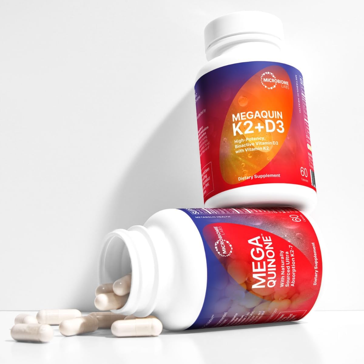 Microbiome Labs MegaQuin D3 + K2 - High Strength Vitamin D3 5000 IU & K2 MK-7 Supplement - görsel 3