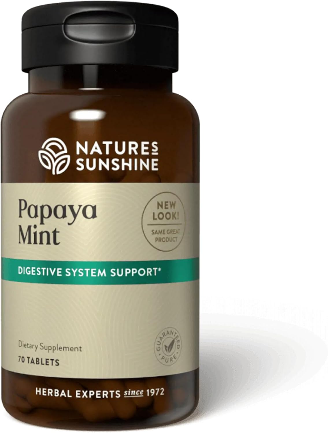 Nature's Sunshine Papaya Mint Chewable Tablets | Digestive Enzyme Supplement with Papain & Peppermint | Supports Digestion & Fresh Breath | 70 Tablets - görsel 1