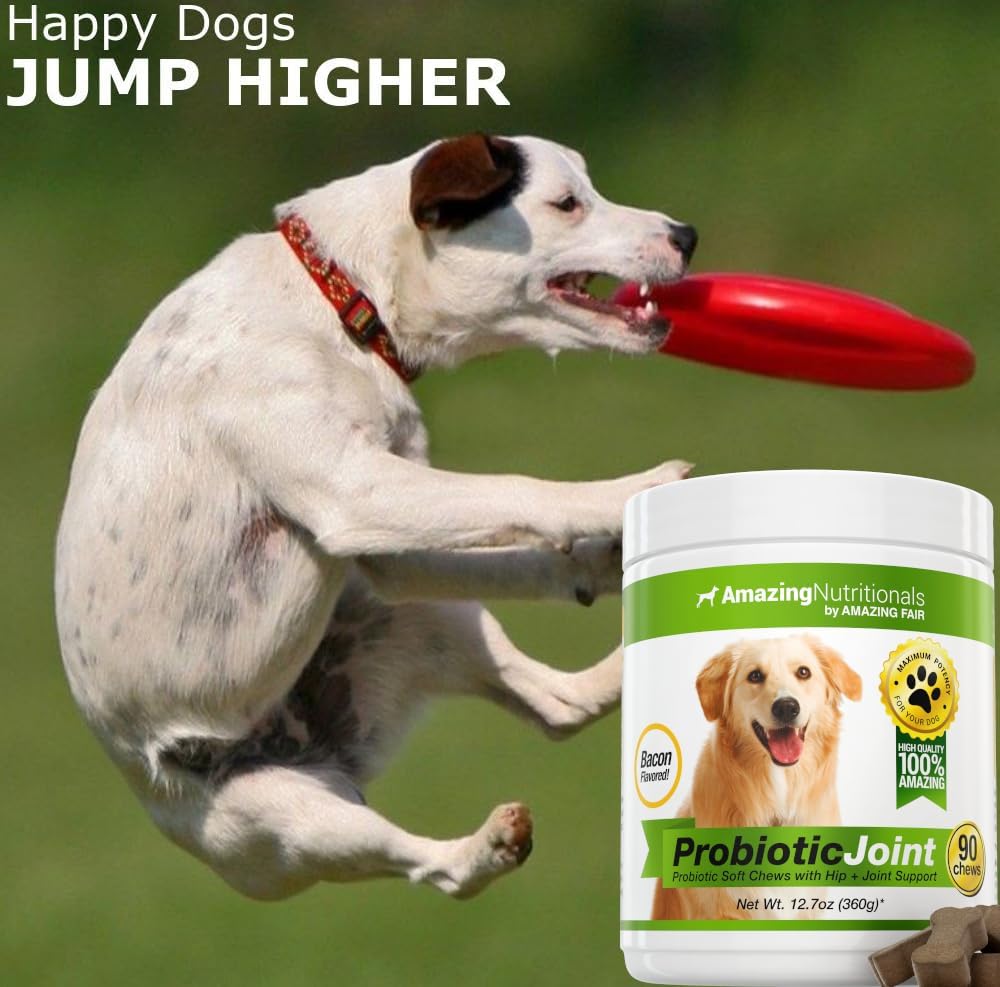 Amazing Nutritionals Dog Probiotics with Hip & Joint Support, 90 Bacon-Flavoured Soft Chews - görsel 3