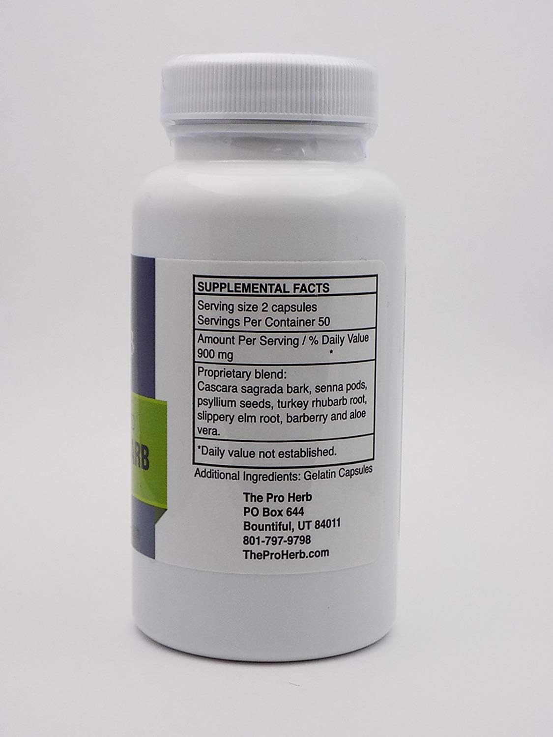 Pro Herb Turkey Rhubarb 450mg, 100 Capsules (4 Pack) - görsel 2