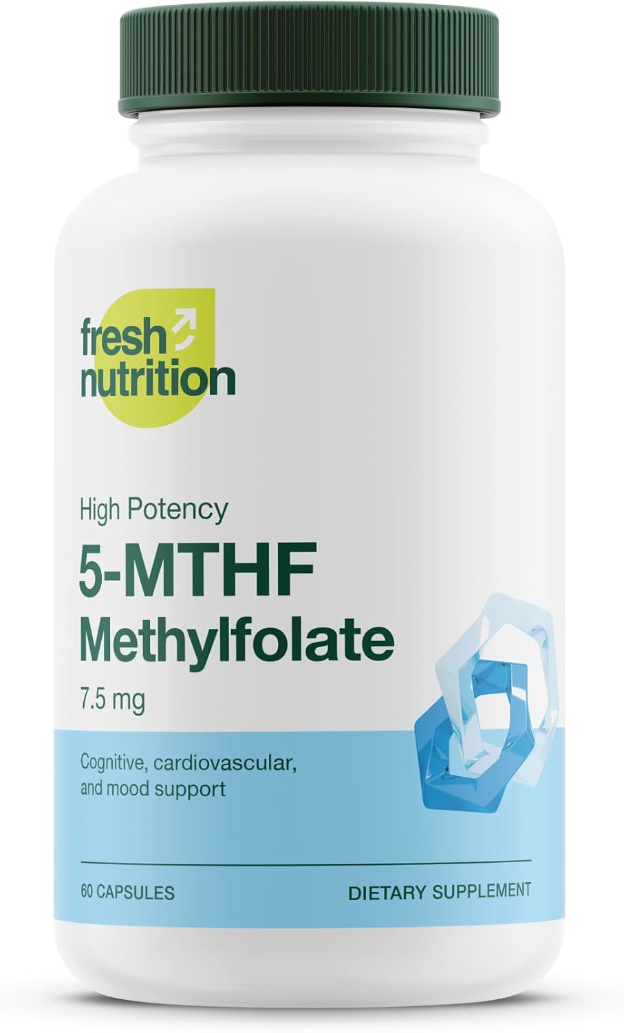Fresh Nutrition L-Methylfolate 7.5 mg – 5-MTHF Methyl Folate – 90 Capsules - görsel 1