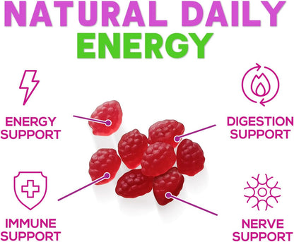 Vitamin B12 Energy Gummies – 3000 mcg Extra Strength, Berry Flavour