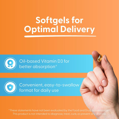 Doctor's Best Vitamin D3 5000 IU Softgels – 360 Softgels