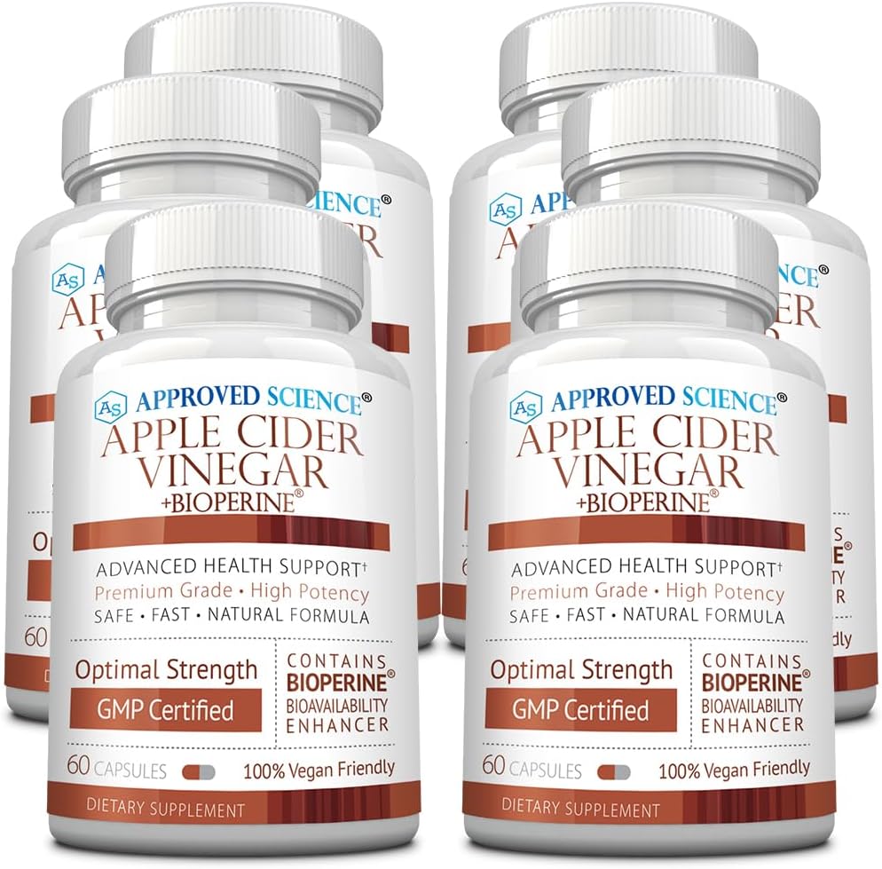 Approved Science Apple Cider Vinegar Capsules with 'The Mother' and BioPerine – 1600mg – 60 Capsules - görsel 7