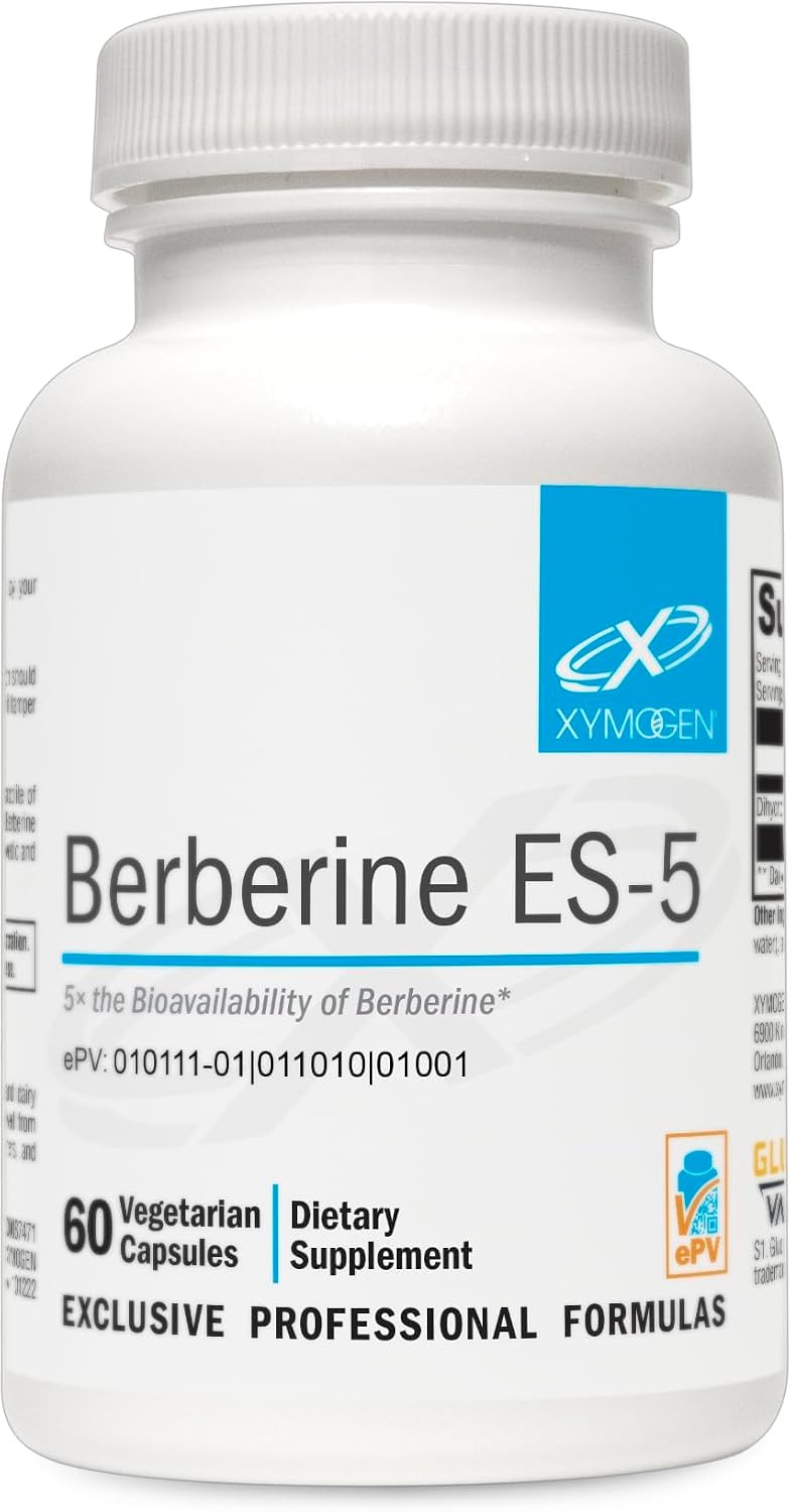 XYMOGEN Berberine ES-5 - 200 mg Dihydroberberine Supplement - Metabolic & Lipid Metabolism Support - Vegan, Non-GMO & Gluten-Free - 60 Capsules - görsel 1
